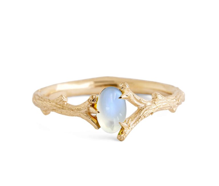 moonstone engagement ring
