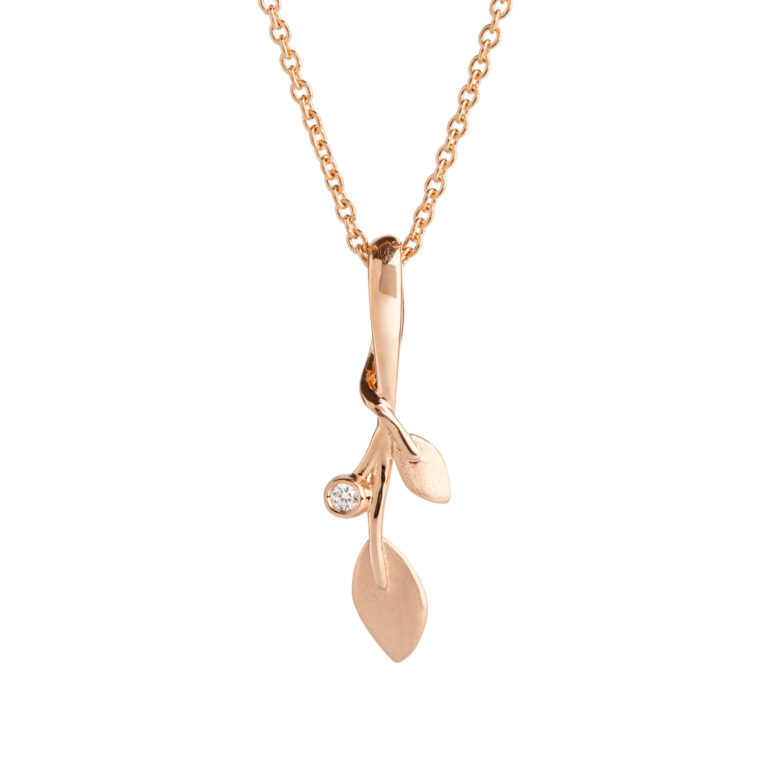 Leaf Diamond Pendant