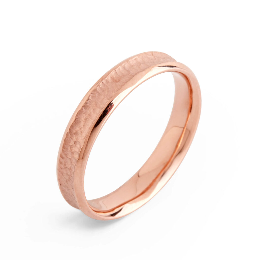 4mm Hammered Wedding Band