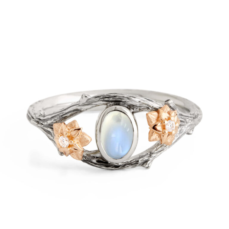 flowers engagement ring