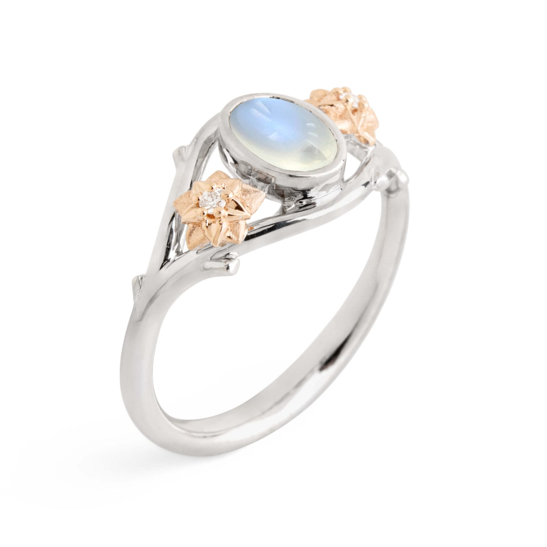 platinum and gold moonstone rings platinum and gold moonstone rings