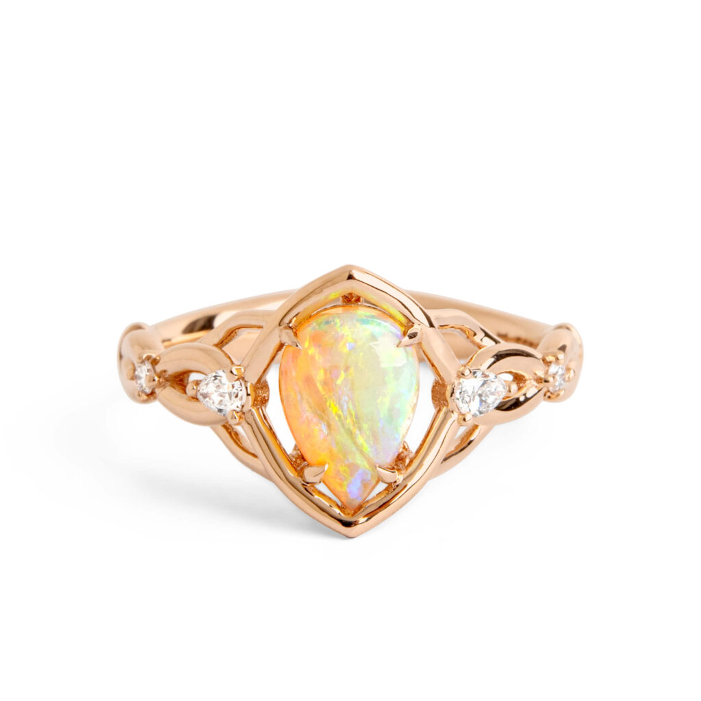 Opal Celtic Engagement Ring