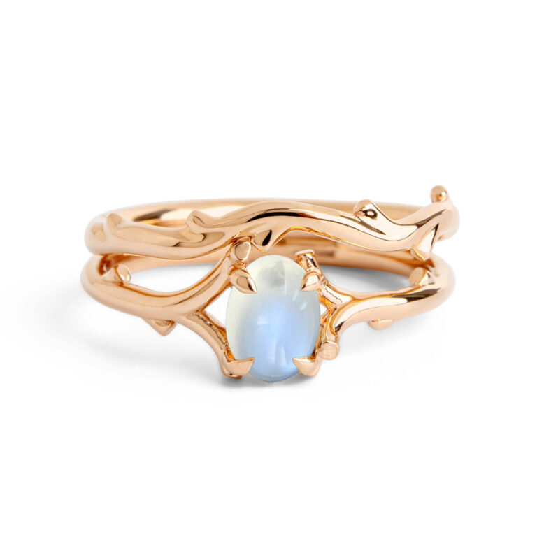 Moonstone Twig Bridal Set