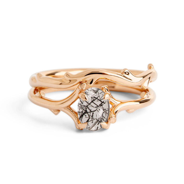 Rutile Quartz Twig Bridal Set