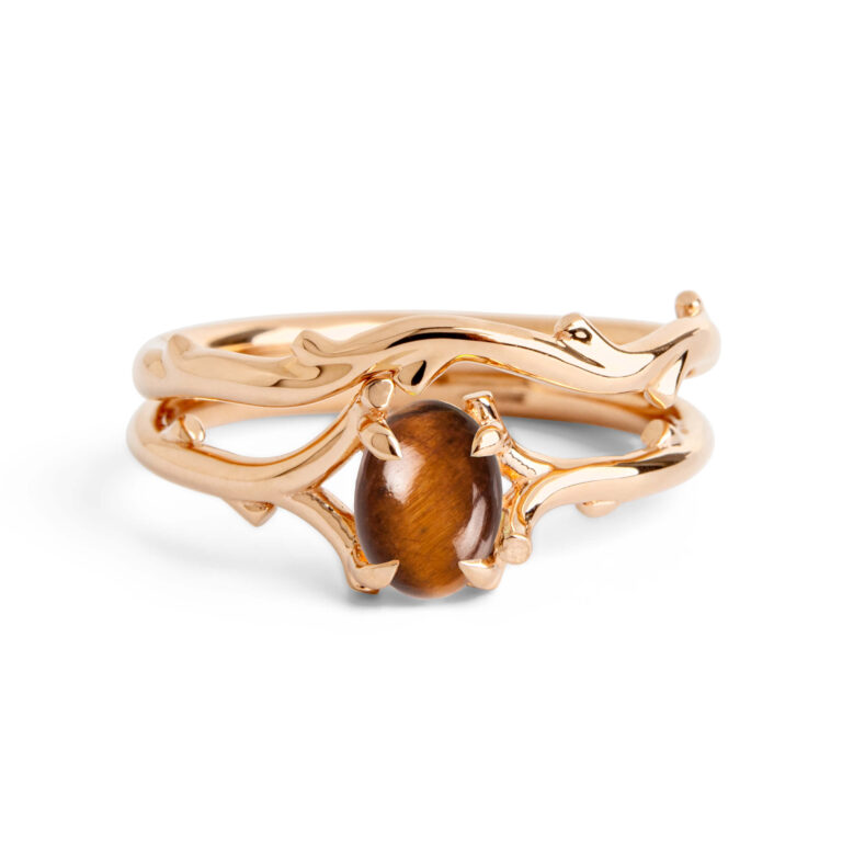 Tiger's Eye Twig Bridal Set