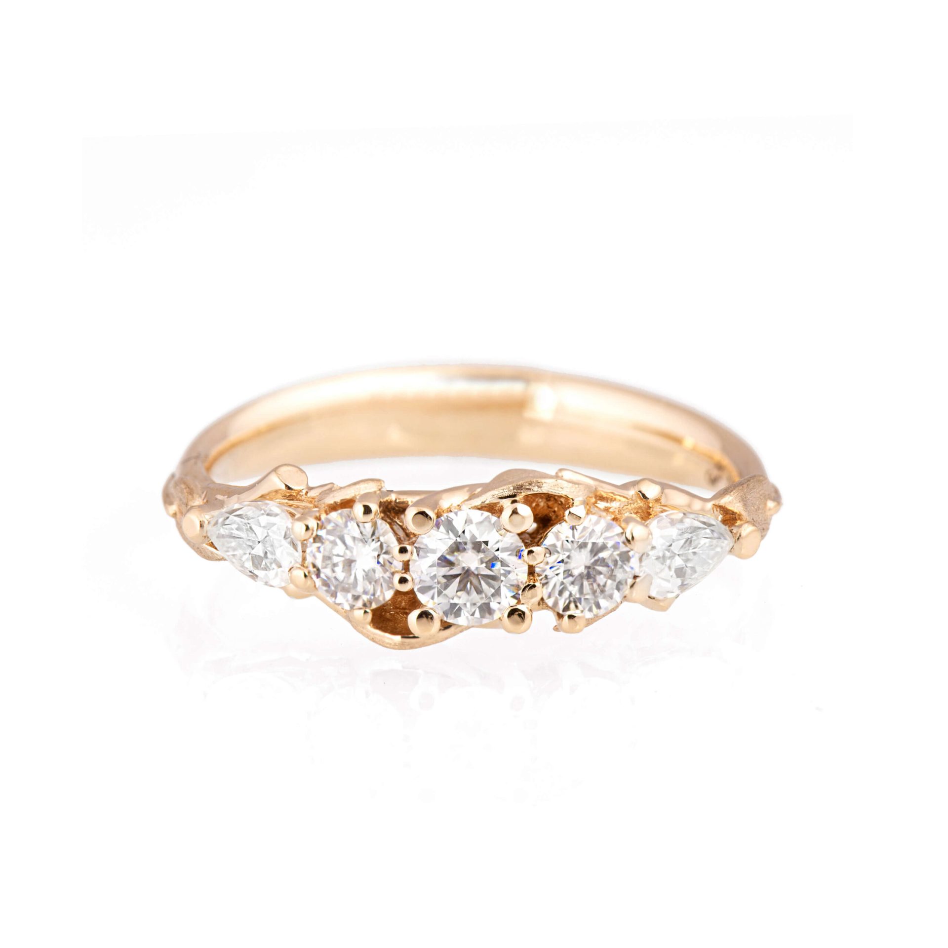 Half Eternity Leaves Diamonds Ring Half Eternity Leaves Diamonds Ring