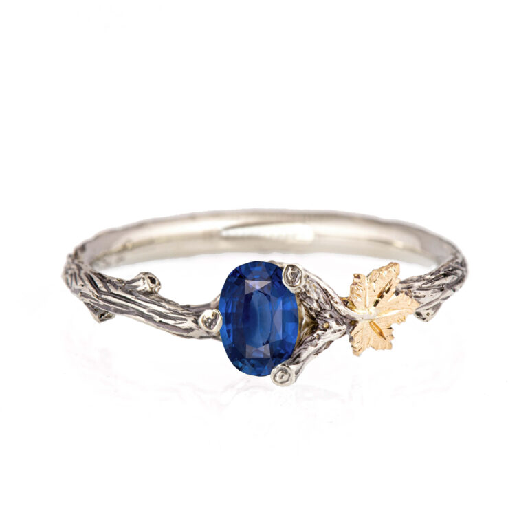 Oval Sapphire Engagement Ring